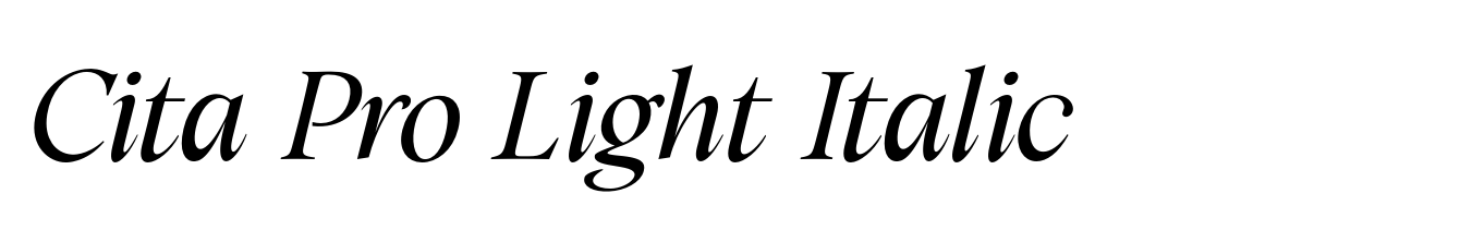 Cita Pro Light Italic